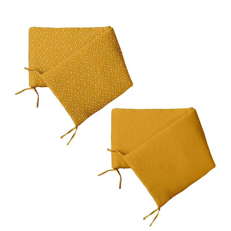 Tour de lit Gaze de coton Moutarde - 40x180cm-0