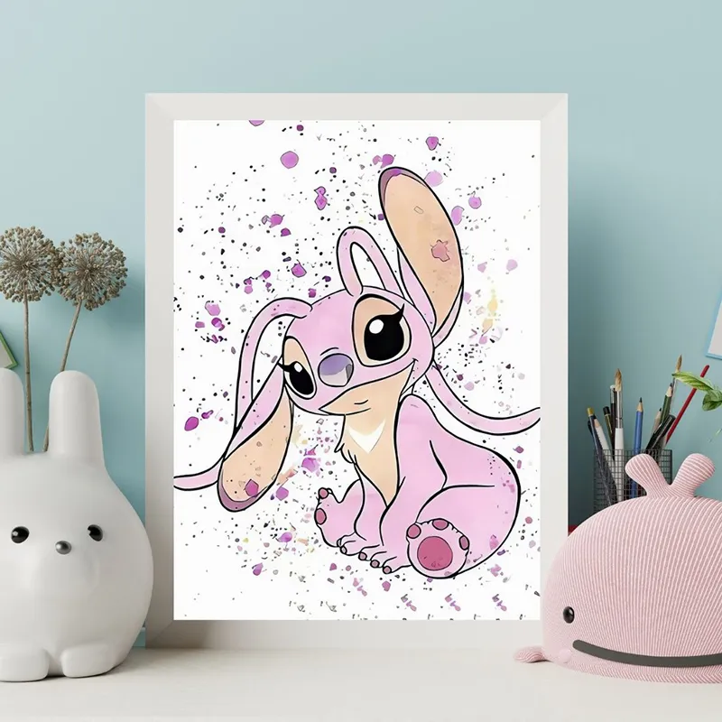 Toile Angel Stitch Rose - 30x40cm-0