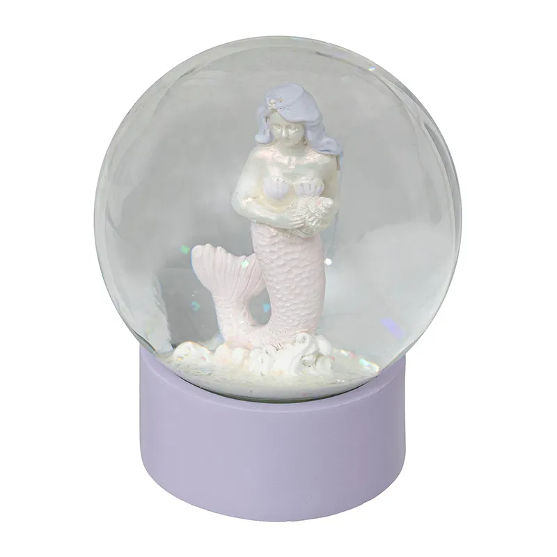 Boule Neige Sirène - ø8x9cm-1