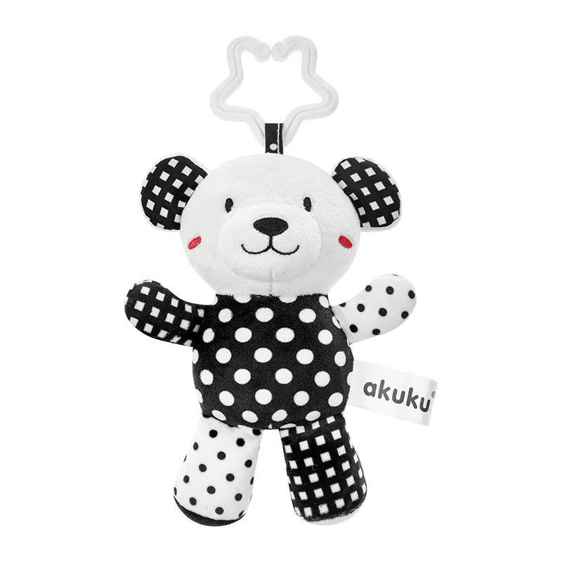 Jouet à suspendre Ours Blanc/noir - 3m+-0