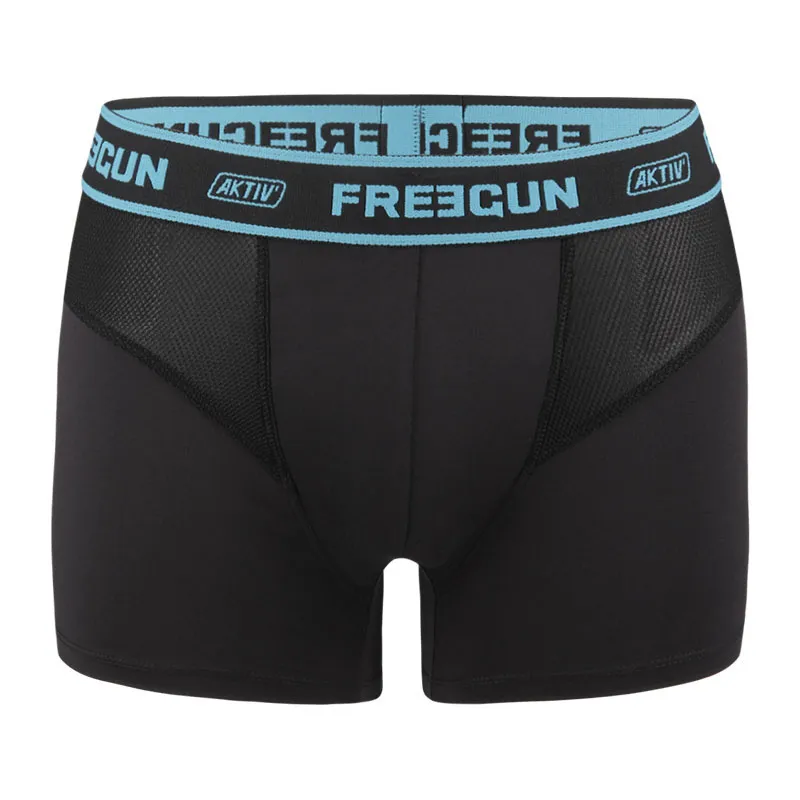 3 Boxers Homme Aktiv Sport - Bleu/Gris/Rouge-4