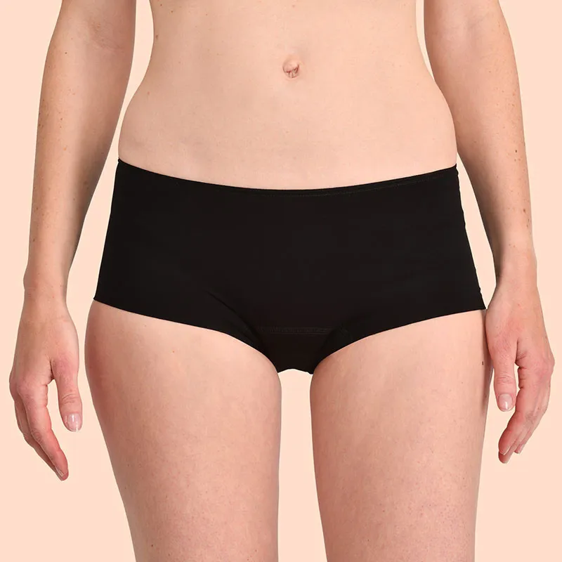 Boxer menstru. Basic + Culotte menstru. Dentelle - Noir-3
