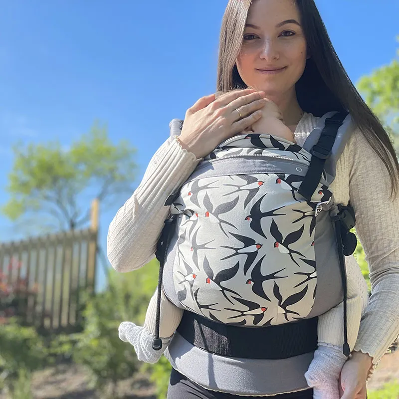Porte bébé Love Buckle Carrier Hirondelle - Gris-5