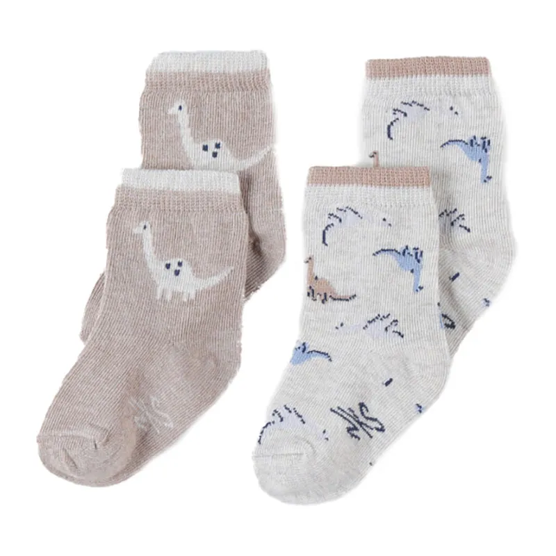 Chaussettes tricot Dinos - Beige-0