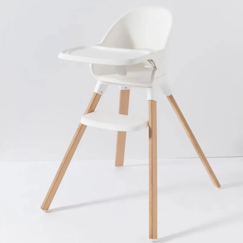 Chaise haute évolutive + Coussin Blanc - 6m+-7