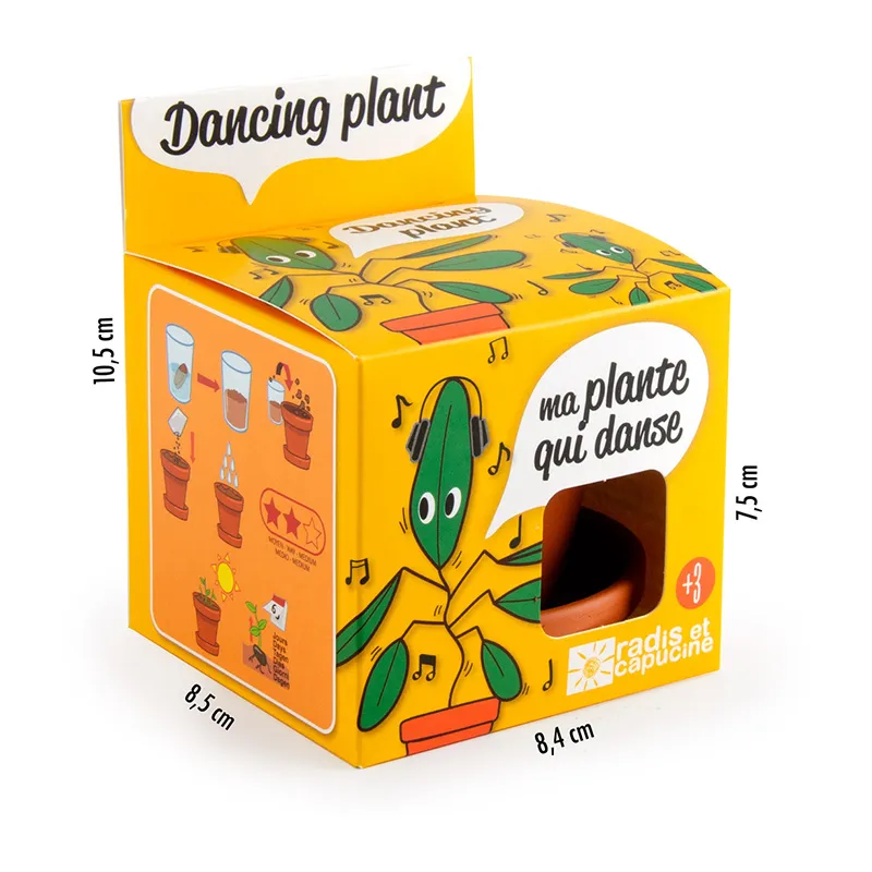 Pot de culture avec coupelle - Plante qui danse-1