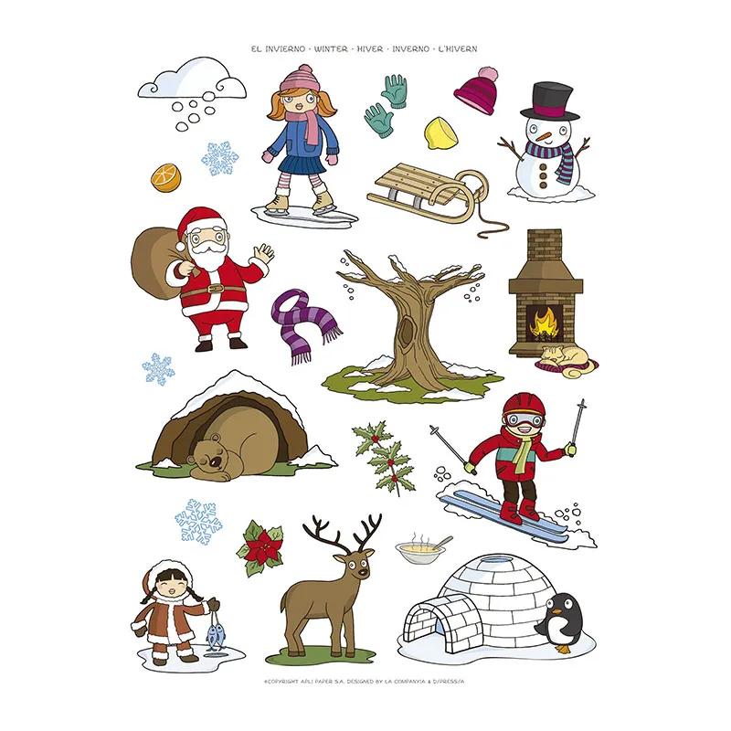 Jeu de Gommettes repositionnables Hiver - 36m+-1