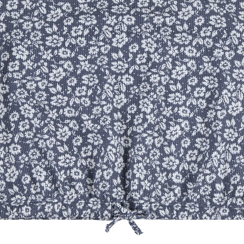 Blouse MC Waffle Knit - Vintage Indigo-3