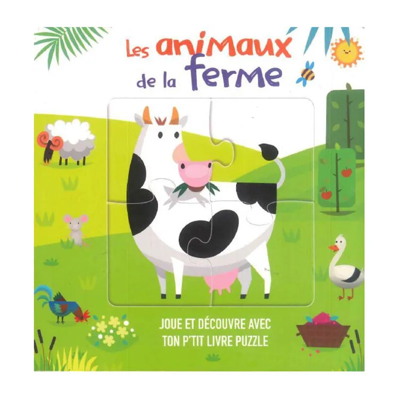 Livre puzzle + Livre poster + Coffret puzzle Animaux de la ferme - 3+-1