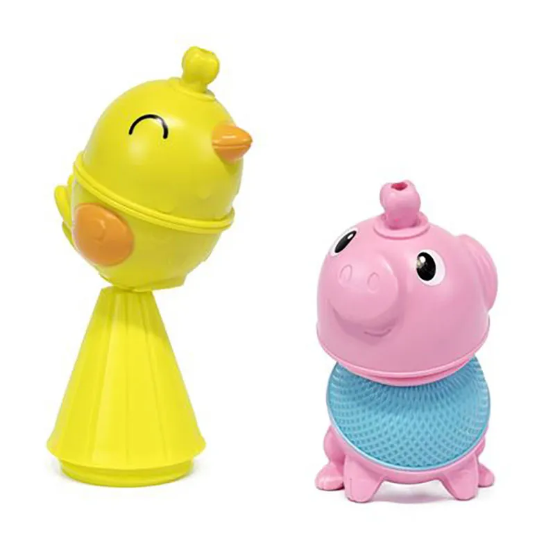 Perles éducatives à assembler Cochon & Poussin 6pcs - 9m+-2
