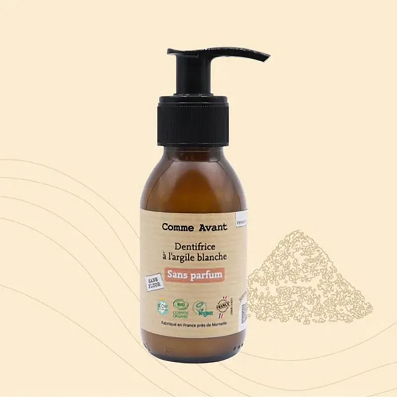 Dentifrice à l'argile blanche Sans parfum - 90ml-0