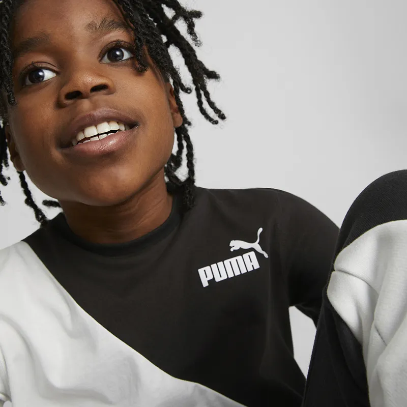 T-shirt Garçon Power Cat Puma - Noir/Blanc-3