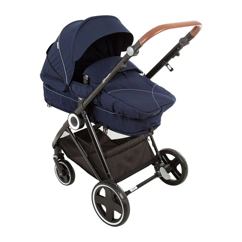 Trio Poussette transformable + Coque Gr.0+ Halime Bleu/Noir - 0m+-1