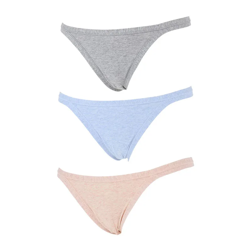 3 Strings Coton Biélastique - Gris/Bleu/Rose-1