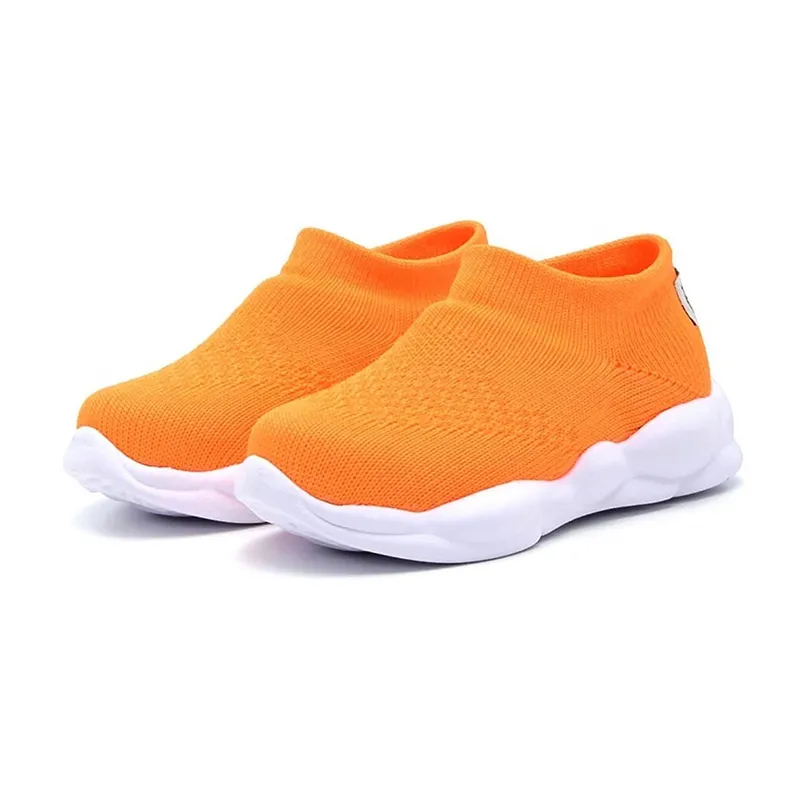 Sneakers Mémoire de forme - Orange fluo-1
