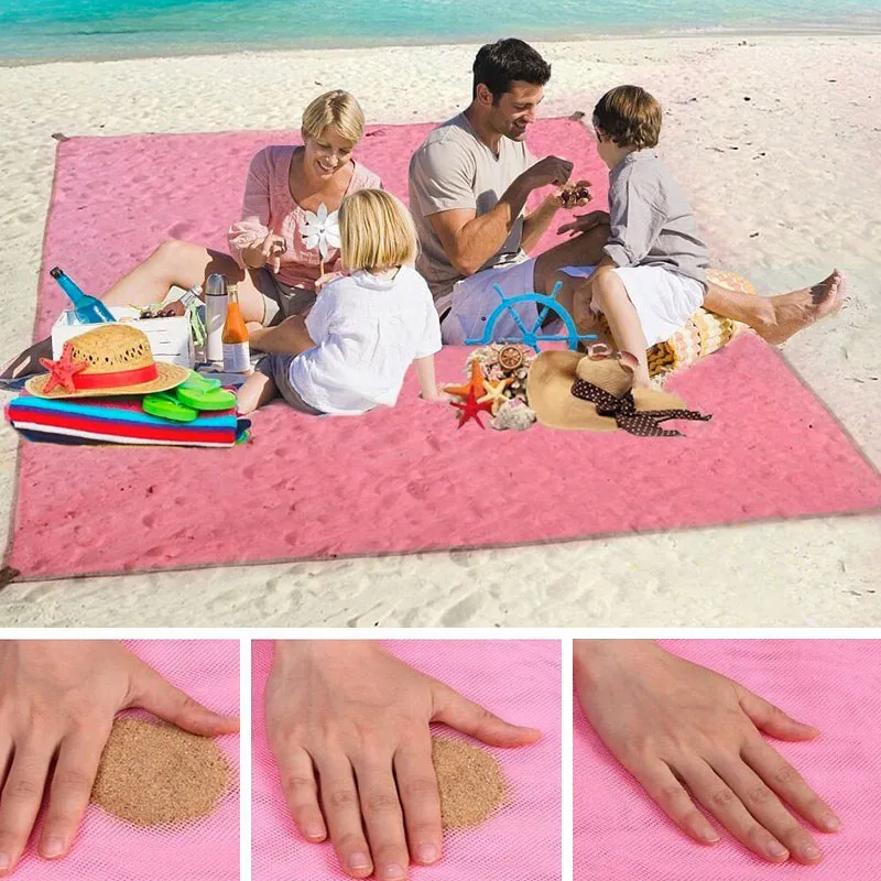 Serviette de plage Anti-sable Rose - 150x200cm-0