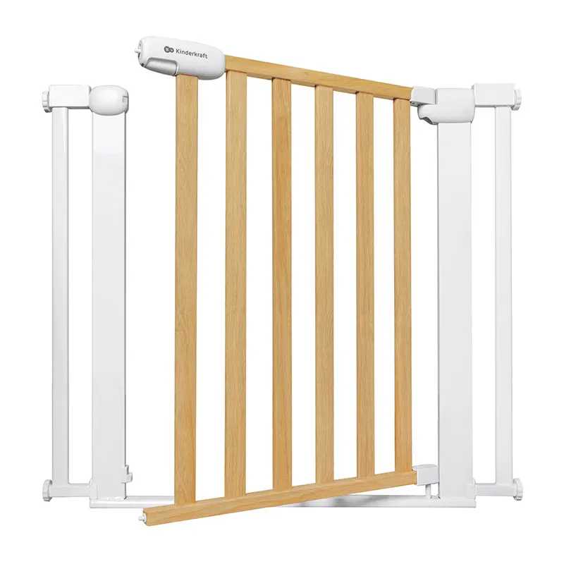 Barrière de sécurité Lock&Go Blanc/Bois - 75-103cm-0