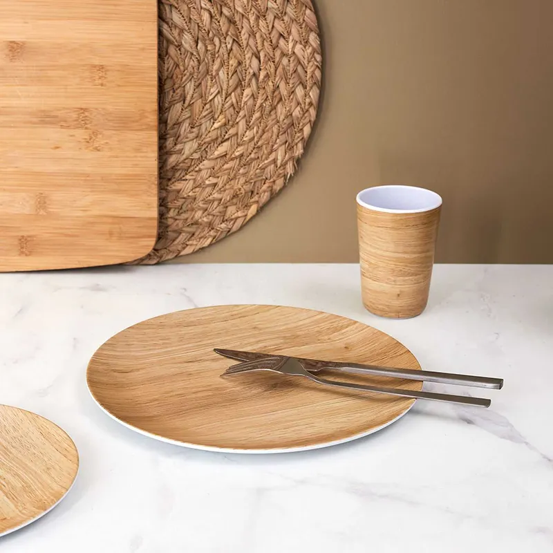 6 Assiettes à motifs Bambou - ø25cm-0