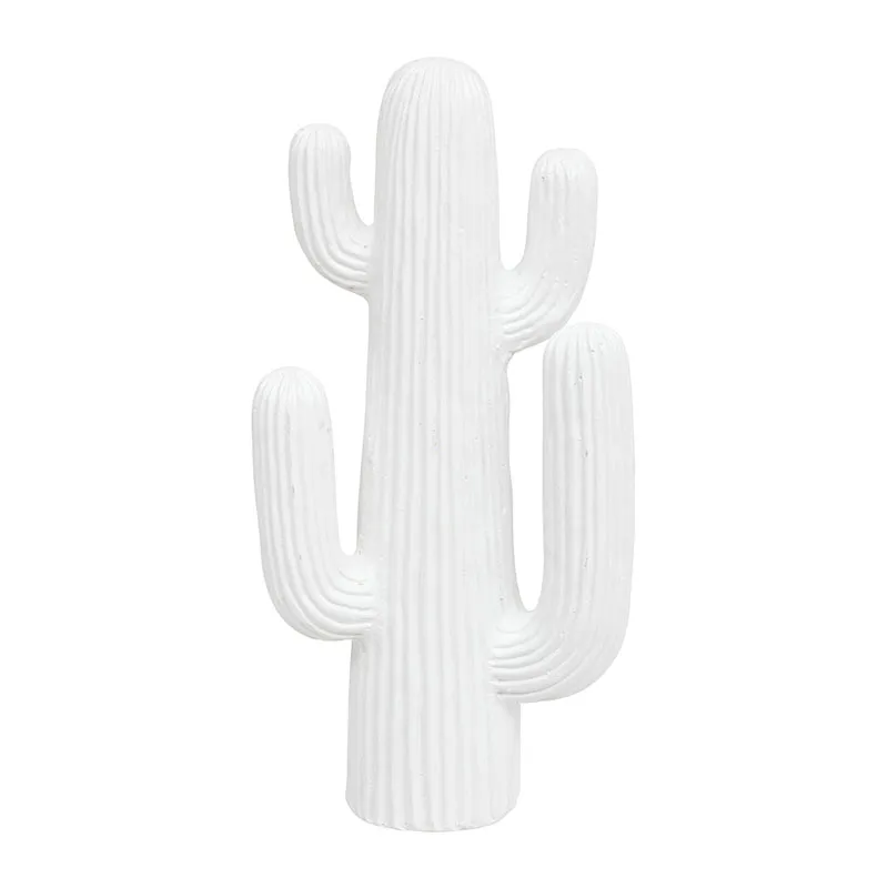 Cactus déco Rodrigo Blanc - 38cm-0