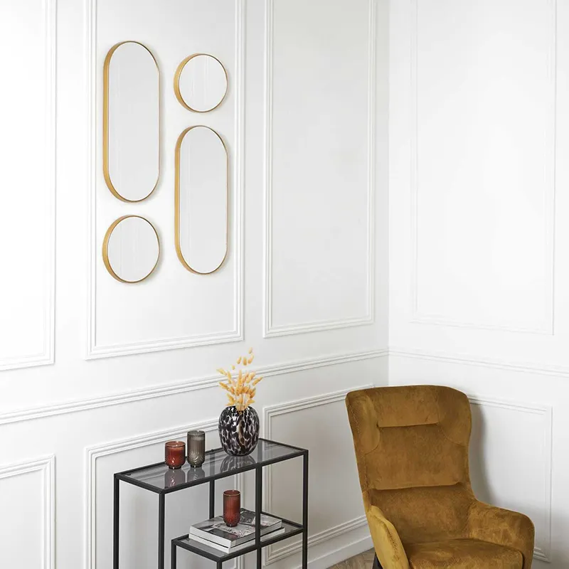 Miroirs rond/ovale Or - 4pcs-0