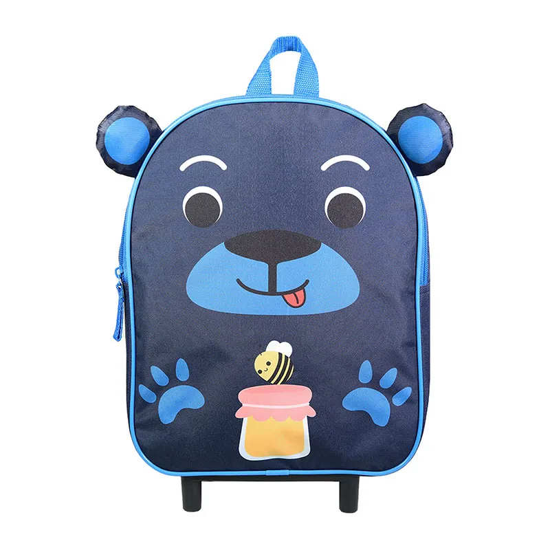 Sac à dos à roulettes maternelle Kids Bleu - 25x31cm-0