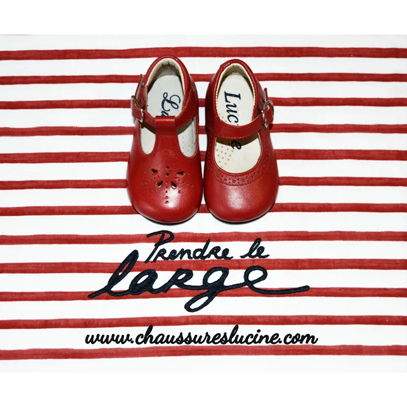 Chaussures Bottillons Salomé bébé à boucle Aloïs - Cuir Rouge-2