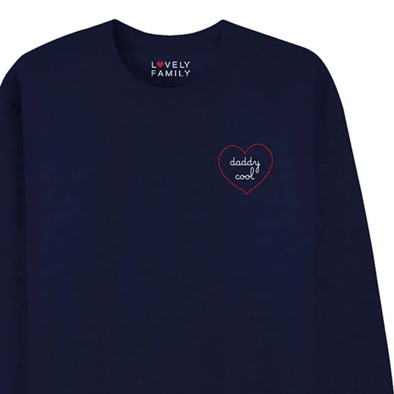 Sweat Homme Daddy cool coeur - Navy-1