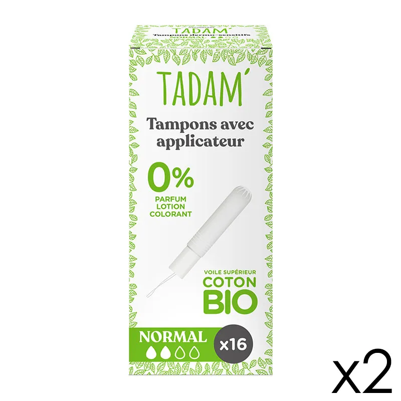 32 Tampons Dermo-Sensitifs Applicateur Normal - 2x16 - TADAM'-0