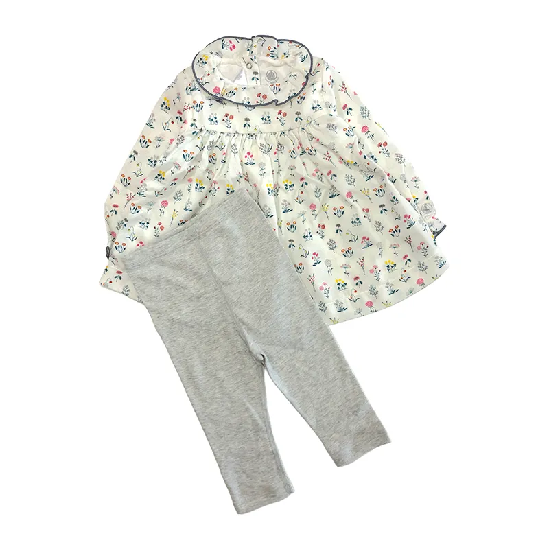 Ensemble - 12 mois - PETIT BATEAU - Bleu/Gris-0