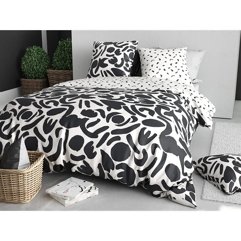 Parure 3pcs Coton Maori Noir-1
