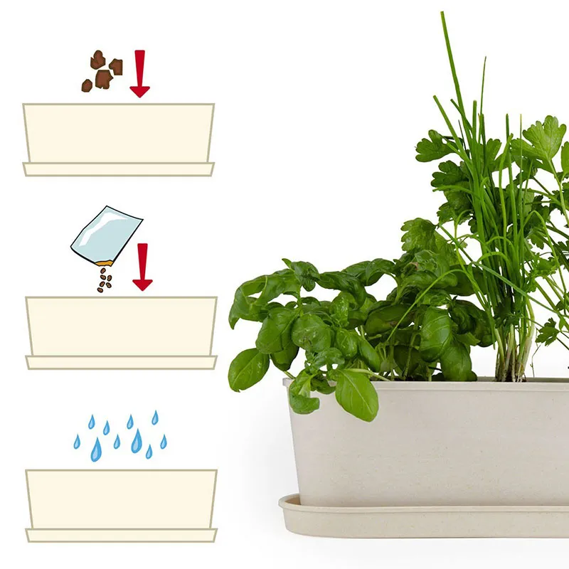 Jardinière bambou Aromates - 27x10x11cm-4