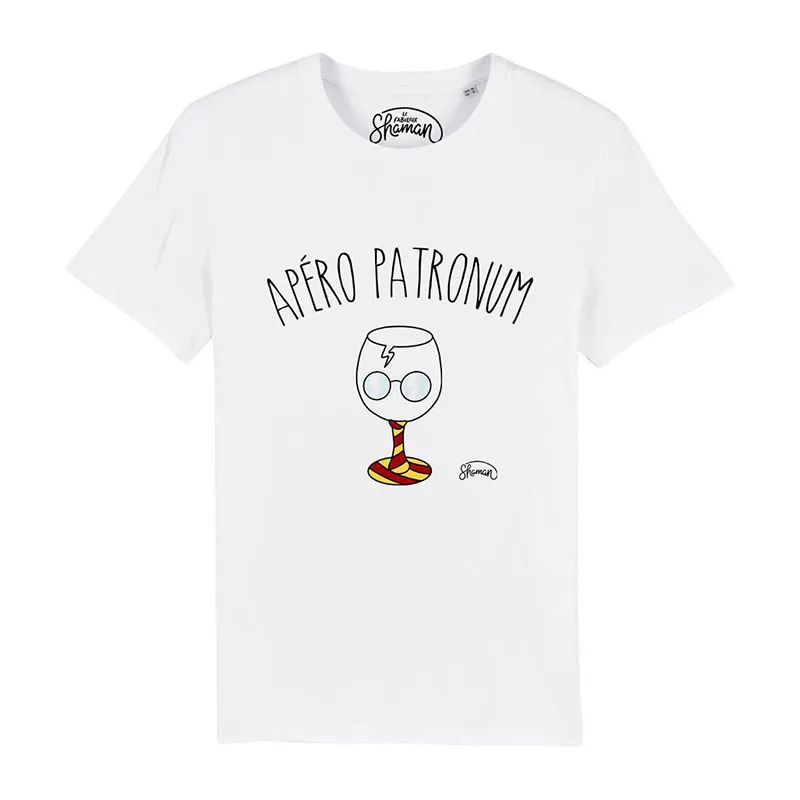 T-shirt Homme Apéro patronum BIO - Blanc-0