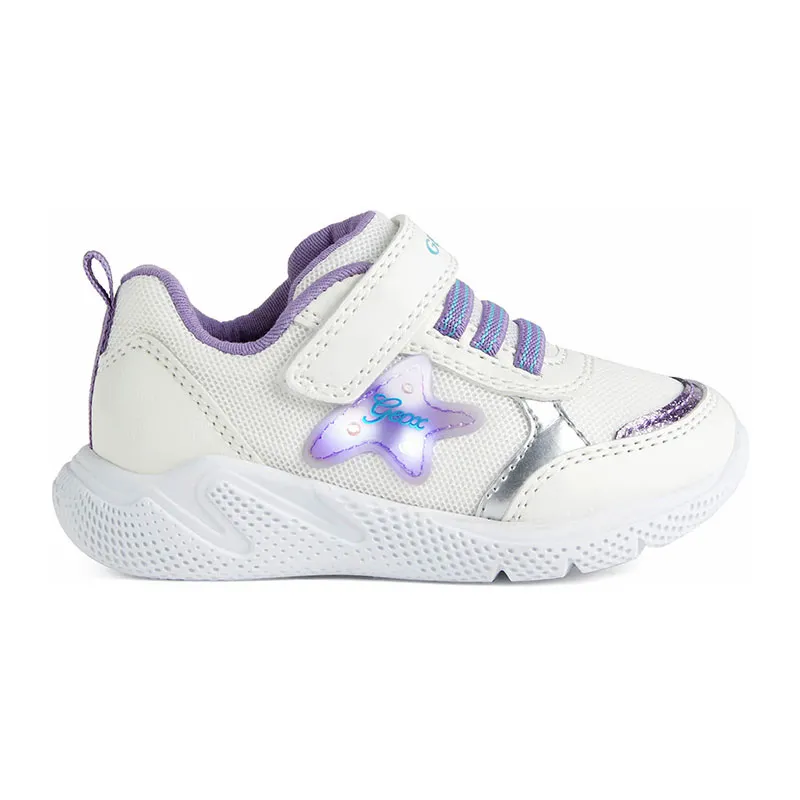 Sneakers lumineuses Sprintye Étoile - Blanc/Lila-1