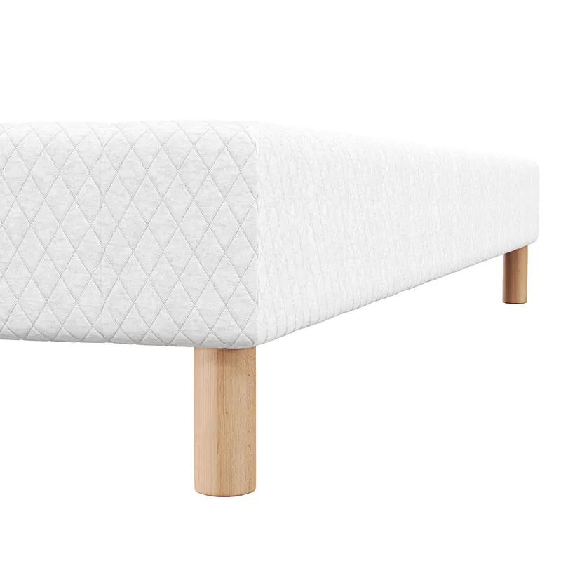 Sommier tapissier ressorts ensachés Confort + Blanc-3