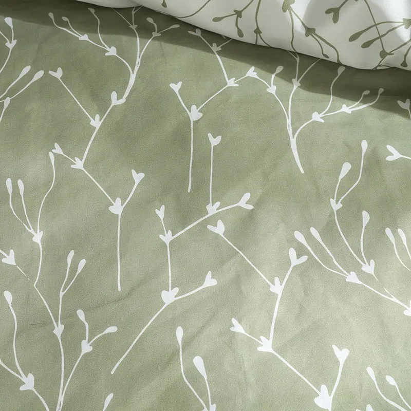 H. de Couette Coton Sunshine Bourgeons Vert -2