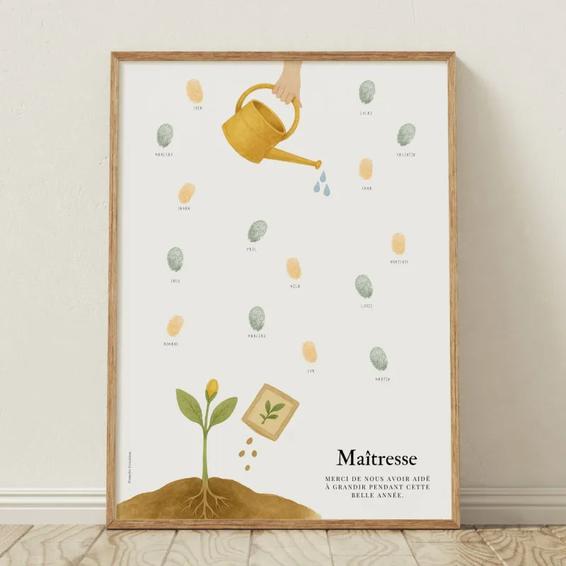 Affiche Merci Maîtresse + Empreintes - A4-0