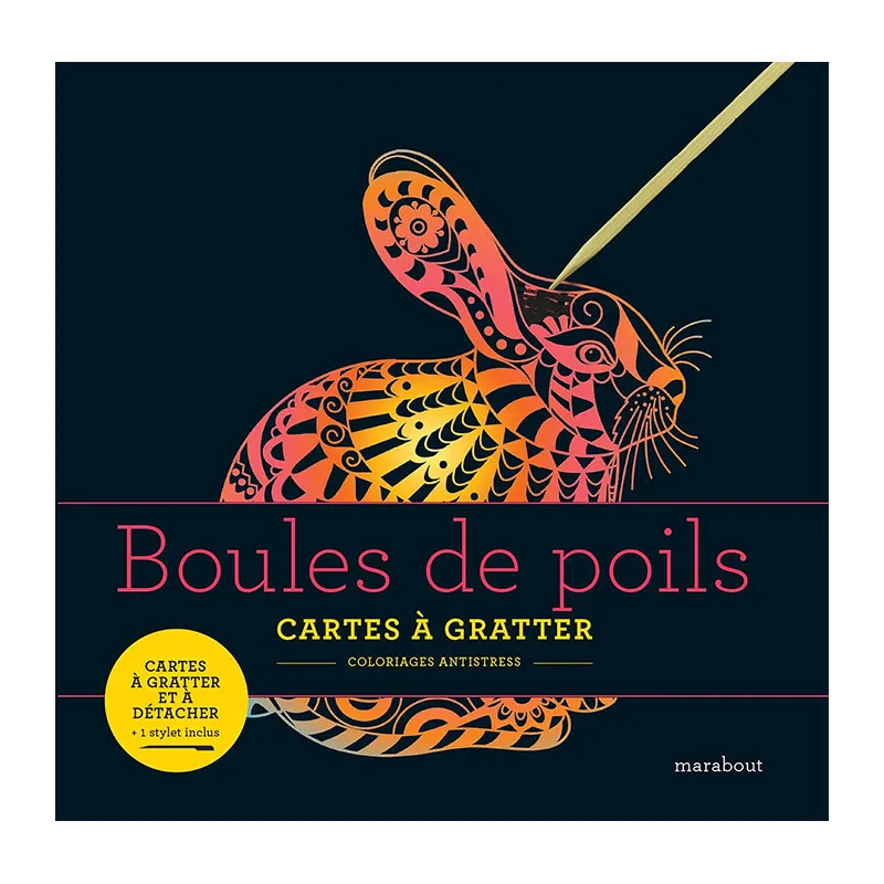 Cartes à gratter Boules de poils - Adulte-0