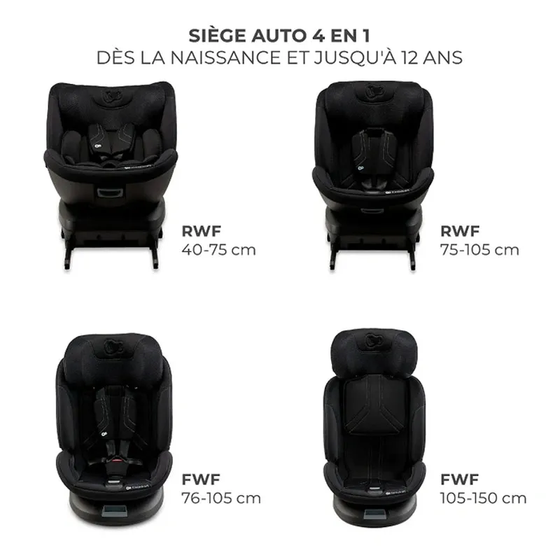 Siège auto 360° XPEDITION 3 i-Size/Isofix 40-150cm - Noir-5