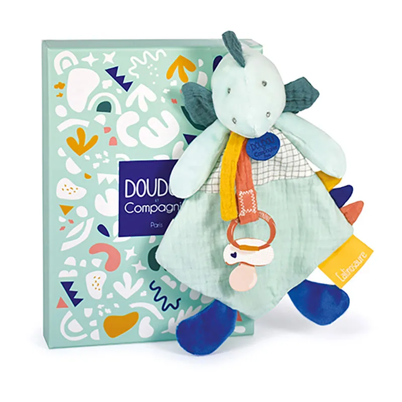 Doudou attache-sucette Filou Les Calinosaures - 23cm-0