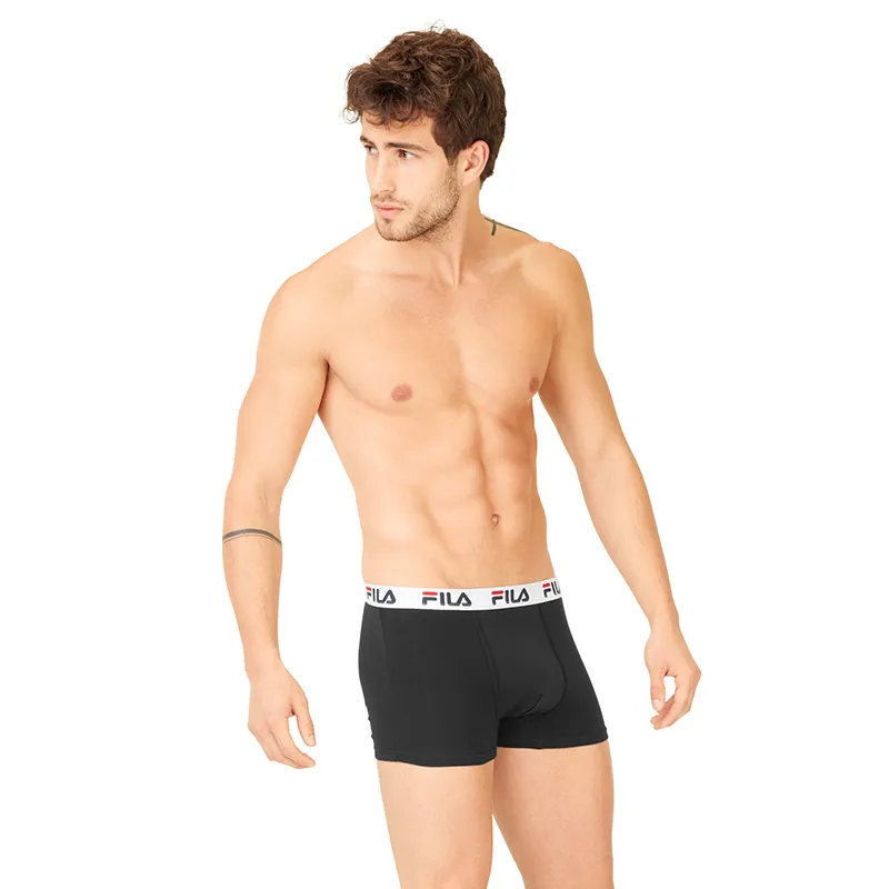 4 Boxers Homme Fila - Noir/Gris-3