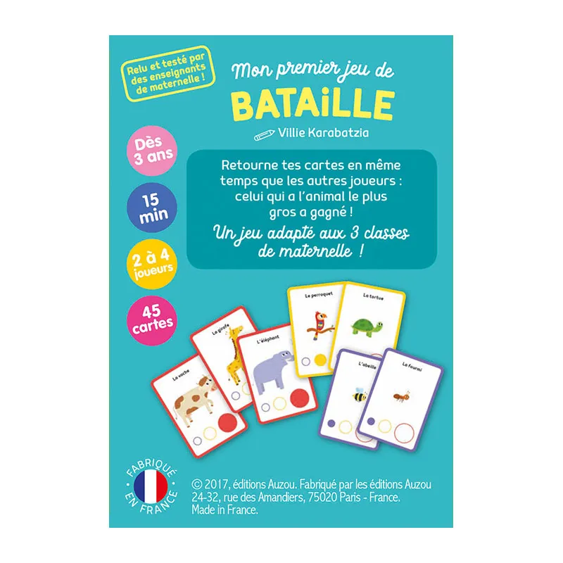 Mon premier jeu de bataille Animaux du monde - 36m+-4