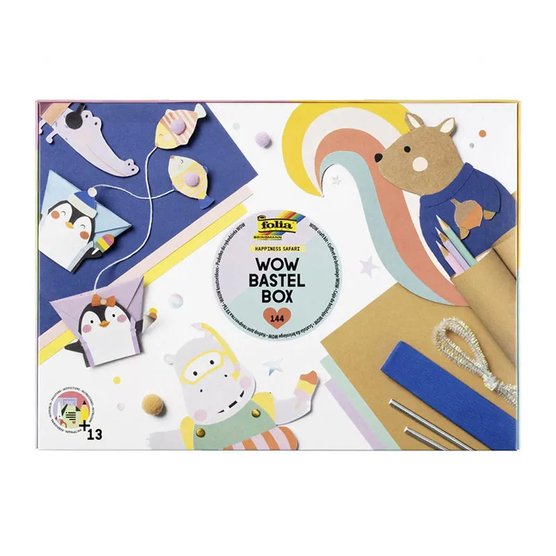 Kit créatif Wow Bastel Box Hapiness Safari - 144pcs-0