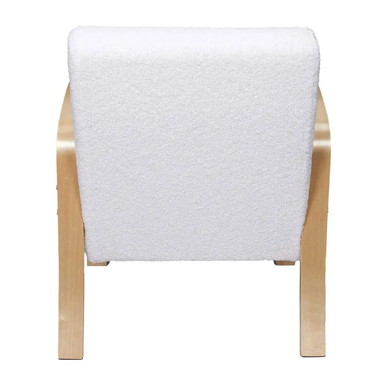 Fauteuil Bouclette Blanc - 61x75cm-4