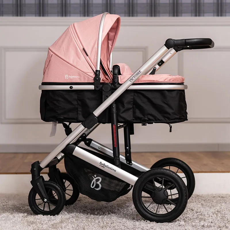 Poussette combinée 3en1 Victoire Rose - 0m+-6
