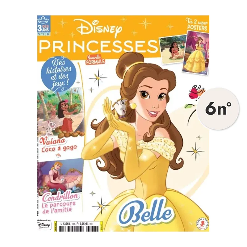 Abo. Bimest. Disney princesses 6n°/1 an - 36m+-0