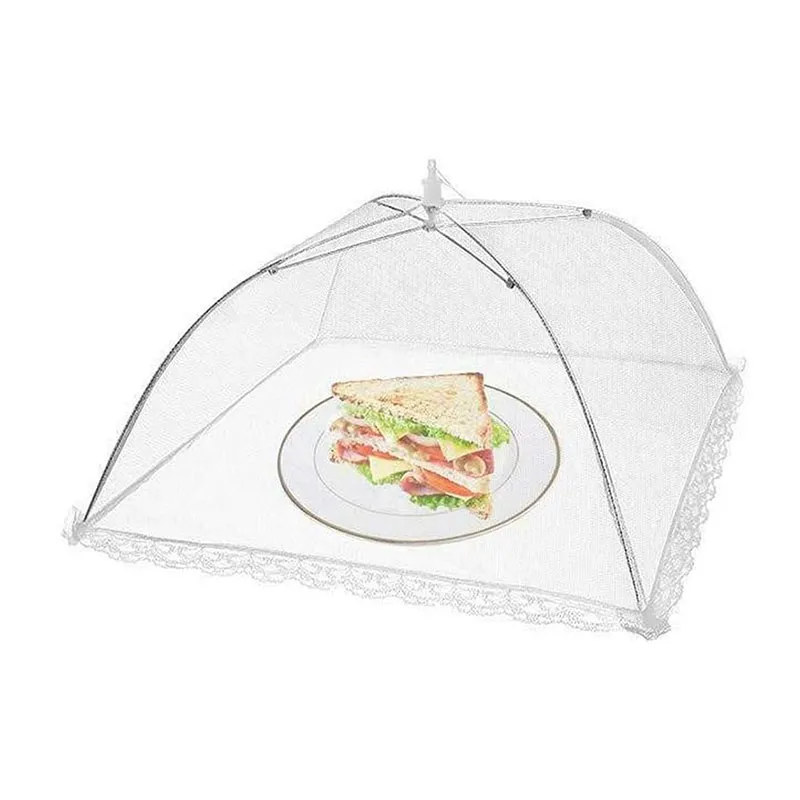 Cloche alimentaire pliable en maille - 32x32cm-1