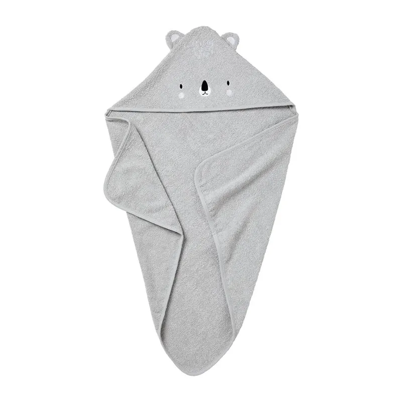 Cape de bain Coton Koala brodé - 70x70cm-0