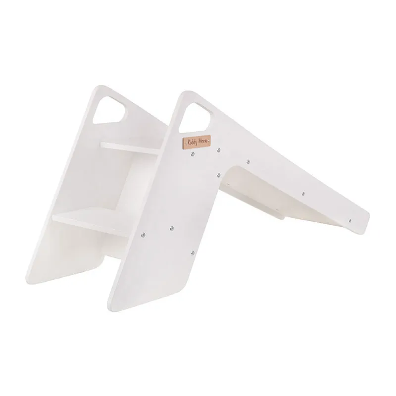 Toboggan 2en1 en bois Blanc - 52x35cm-3