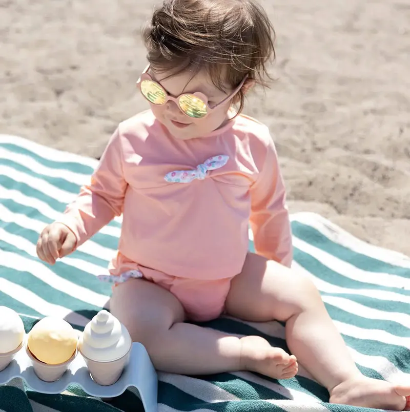 Culotte de bain Anti-UV Recyclé Margaux - Pêche-1