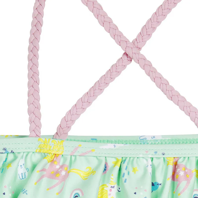 Maillot de bain 2pcs Anti-UV - Licorne Vert Pastel-6